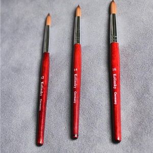 Nail Technician, nail art tool. Acrylic nail art brush. Size #12